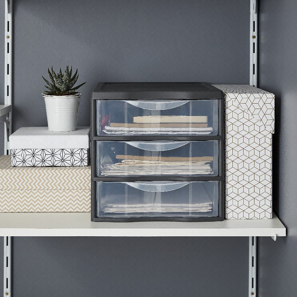 Organizator KONTOR, polipropilena, 36x26x25.5 cm, gri deschis