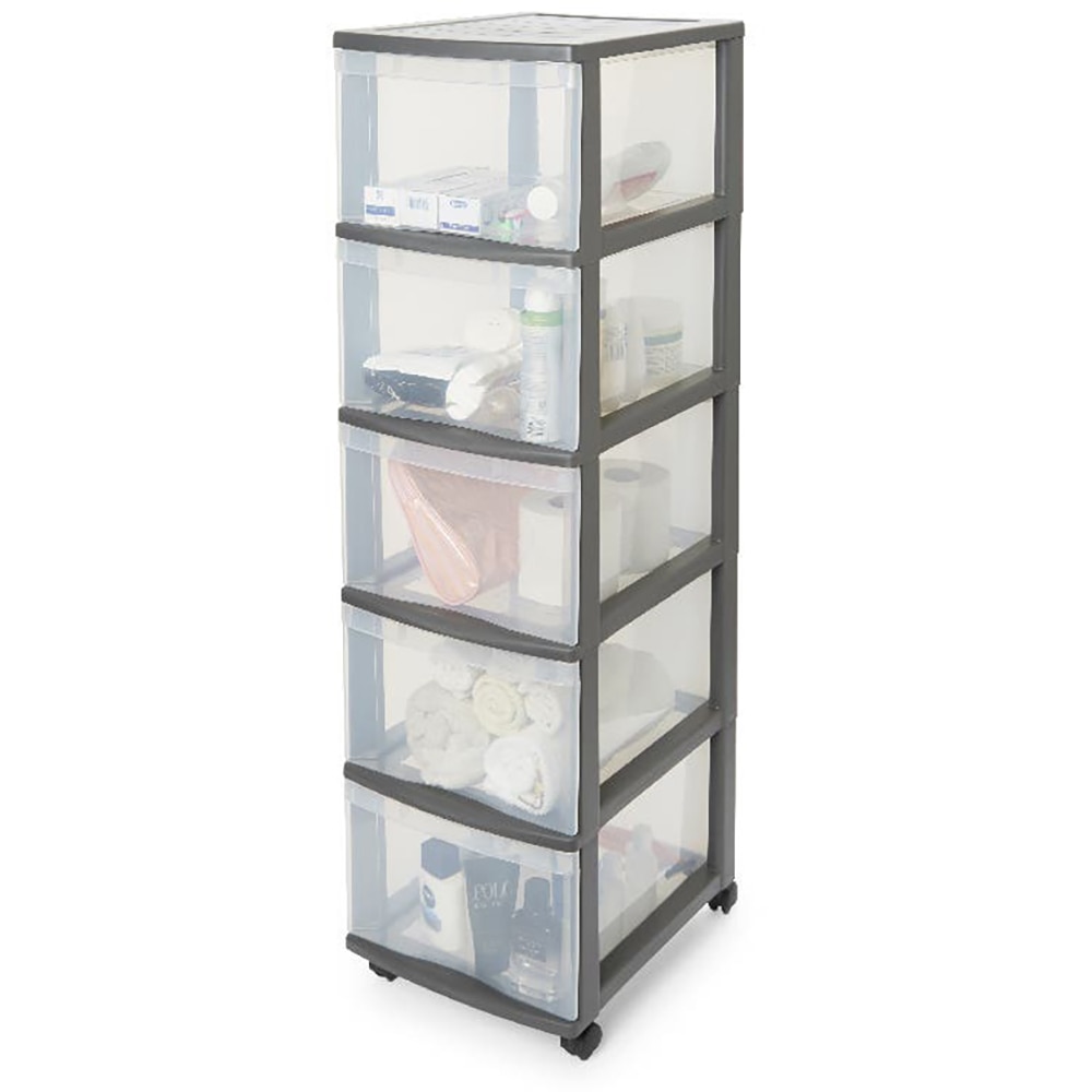 Organizator KONTOR, polipropilena, 38x30x105.5 cm, gri deschis