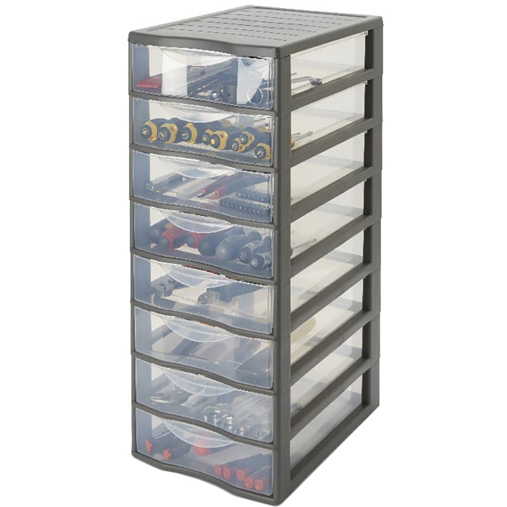 Organizator KONTOR, polipropilena, 36x26x68 cm, gri deschis
