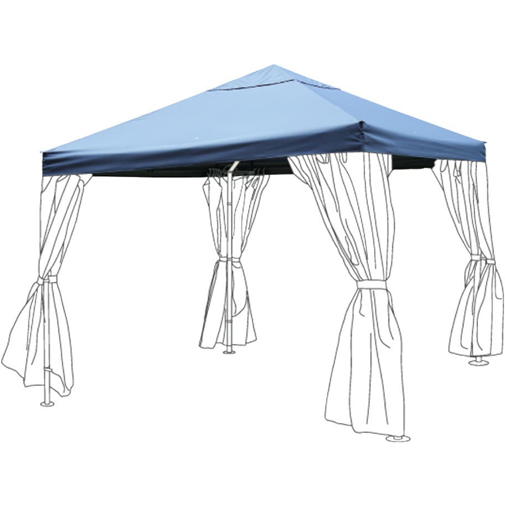 Pavilion terasa BLOOMA Urilia, poliester, 300 x 300 cm, gri