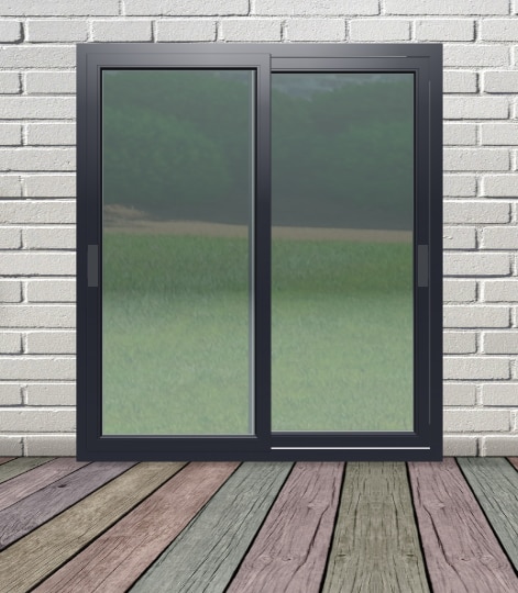 Usa termopan aluminiu interior/exterior, culisanta, cu geam, 1 C, gri, reversibila, simpla deschidere, 180 x 200 cm