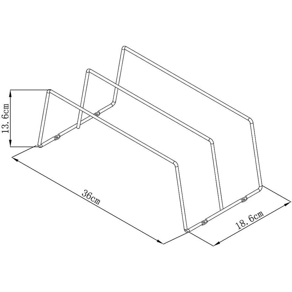 Suport pentru tavi Datil GOODHOME, 36 x 13.6 x 18.6 cm, otel, argintiu