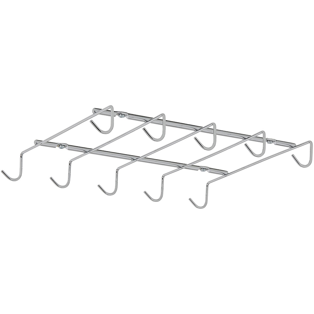 Suport de pahare GOODHOME Datil, montat pe perete, 26.4 x 22 cm, otel, argintiu