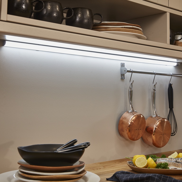 Suport perete bucatarie GOODHOME Datil, 60cm, otel, argintiu