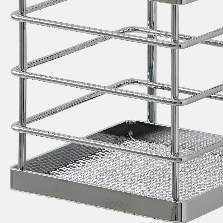 Suport pentru tacamuri Datil GOODHOME, 22.5 x 11.5 cm, otel, argintiu