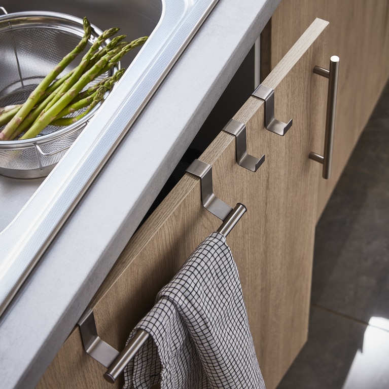 Suport pentru prosop bucatarie GOODHOME, 25.6 x 5.6 cm, otel, argintiu