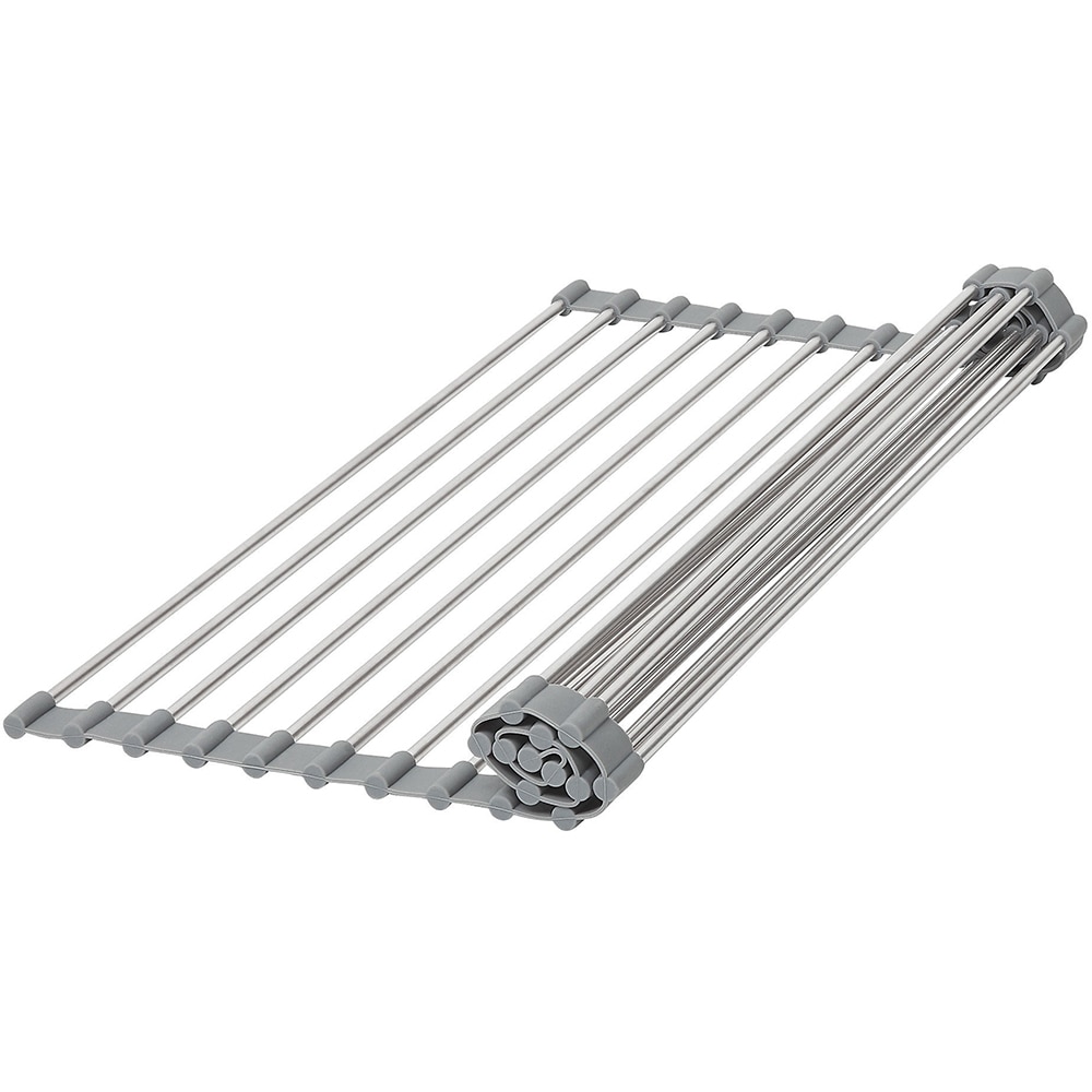 Suport scurgere vase GOODHOME Datil, 41 x 41 cm, otel, argintiu