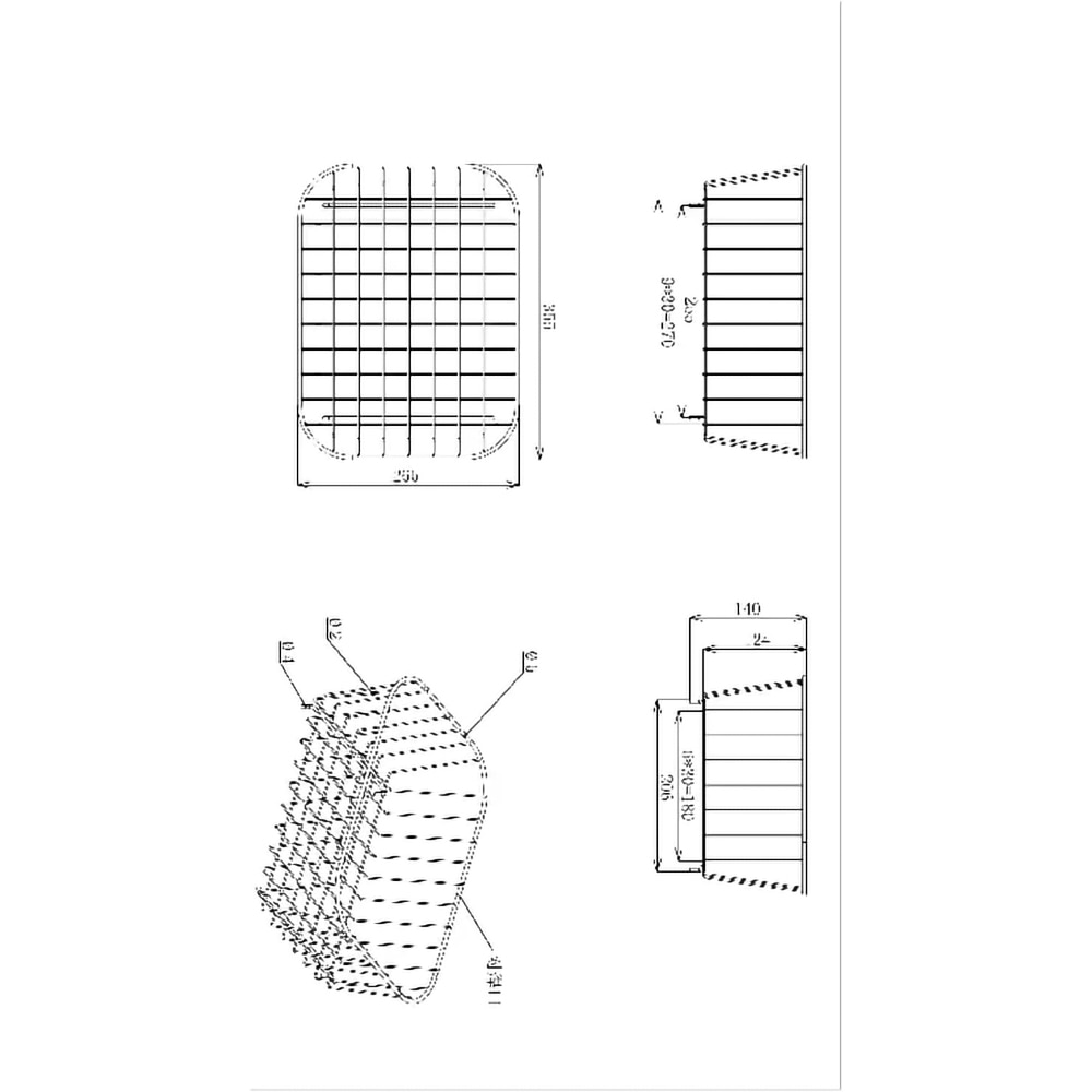 Cos metalic chiuveta GOODHOME Datil, otel, 35.5 x 26.5 x 10 cm, argintiu