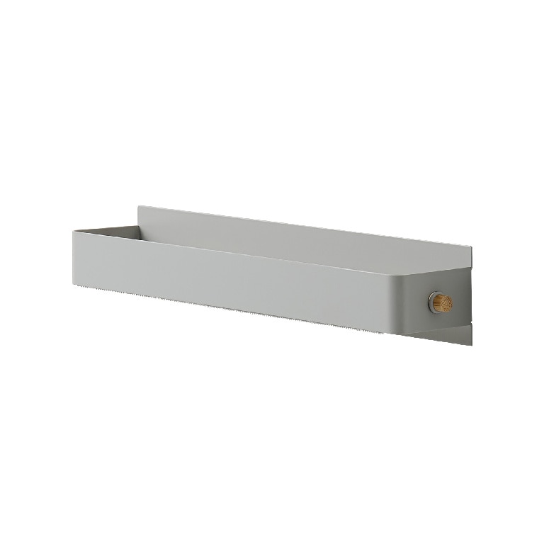 Suport magnetic pentru folie GOODHOME, 35.2 x 4.3 cm, otel si lemn, gri
