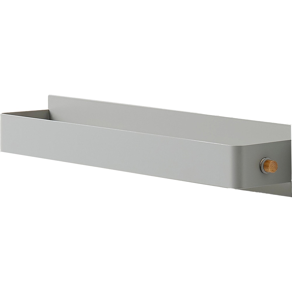 Suport magnetic pentru folie GOODHOME, 35.2 x 4.3 cm, otel si lemn, gri