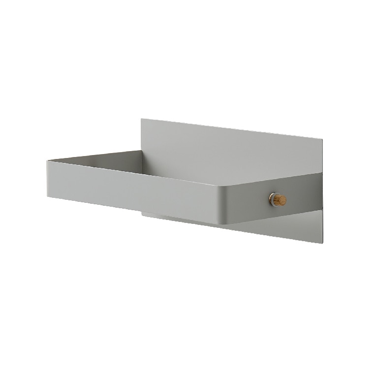 Suport magnetic pentru hartie GOODHOME, 27.7 x 10 cm, otel si lemn, gri