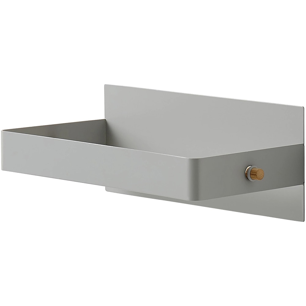 Suport magnetic pentru hartie GOODHOME, 27.7 x 10 cm, otel si lemn, gri