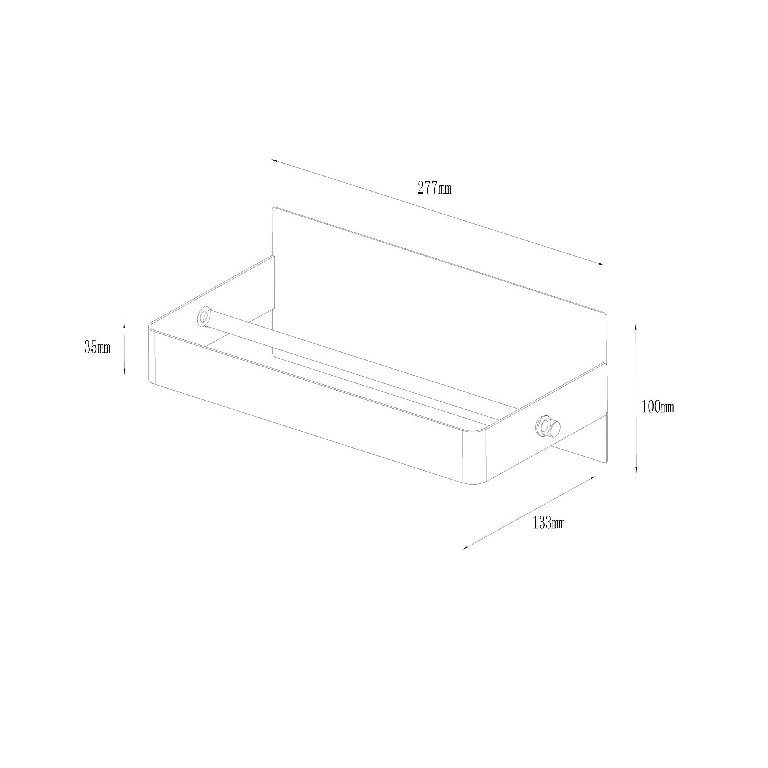 Suport magnetic pentru hartie GOODHOME, 27.7 x 10 cm, otel si lemn, gri