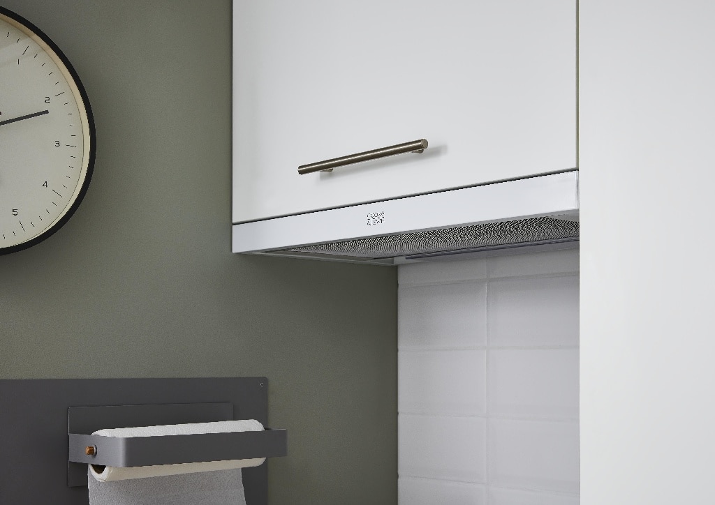 Suport magnetic pentru hartie GOODHOME, 27.7 x 10 cm, otel si lemn, gri