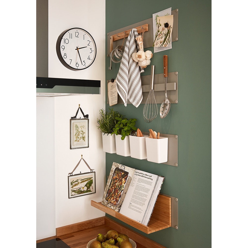 Suport magnetic pentru bucatarie GOODHOME, 25.5 x 14 x 15.2 cm, bambus, maro