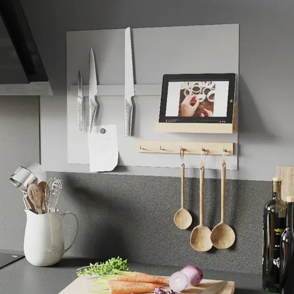 Suport magnetic GOODHOME, 46 x 60cm, otel, argintiu