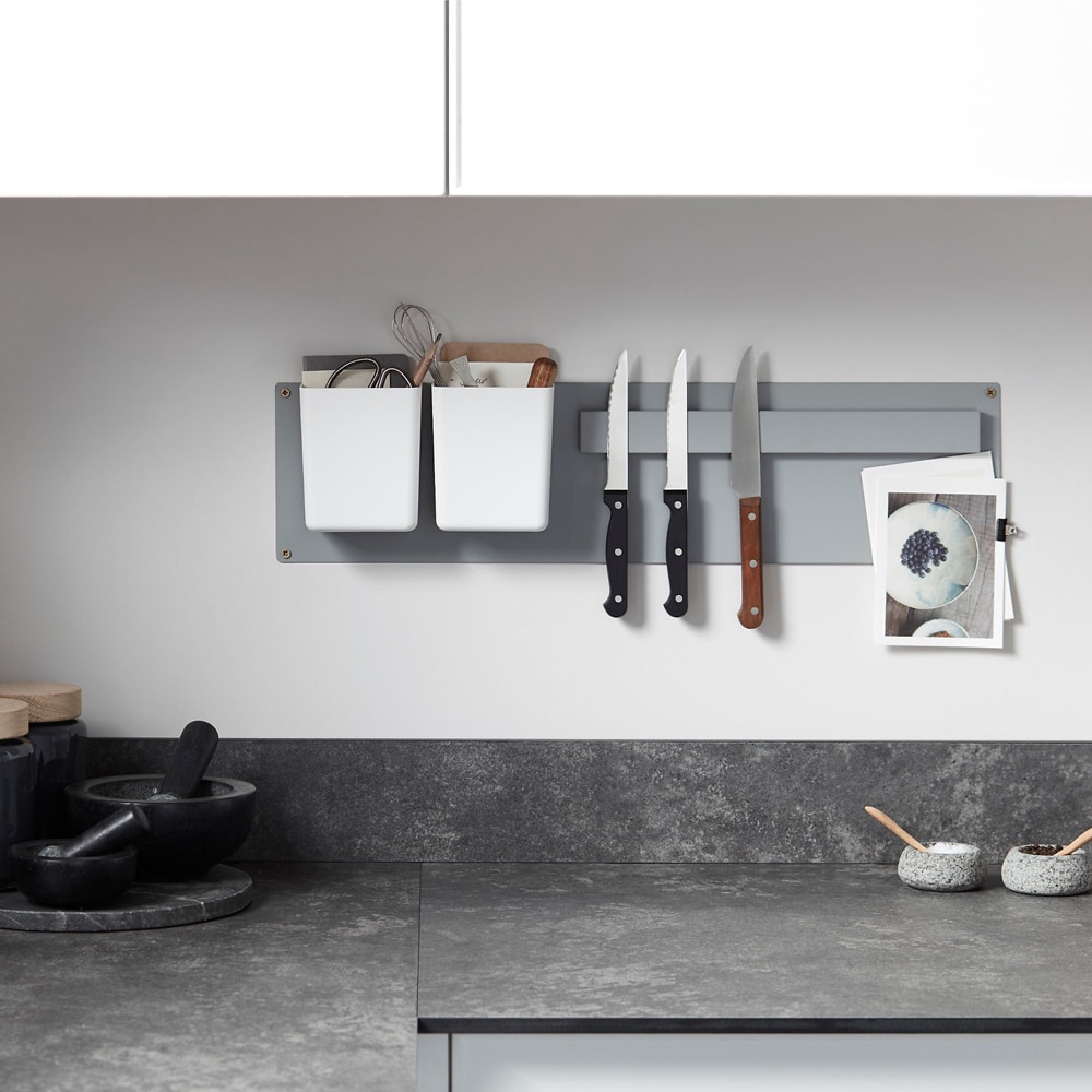 Panel GOODHOME Pecell, metal, 60 x 15 cm, gri