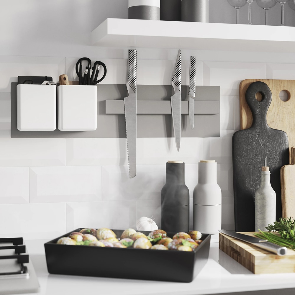 Panel GOODHOME Pecell, metal, 60 x 15 cm, gri