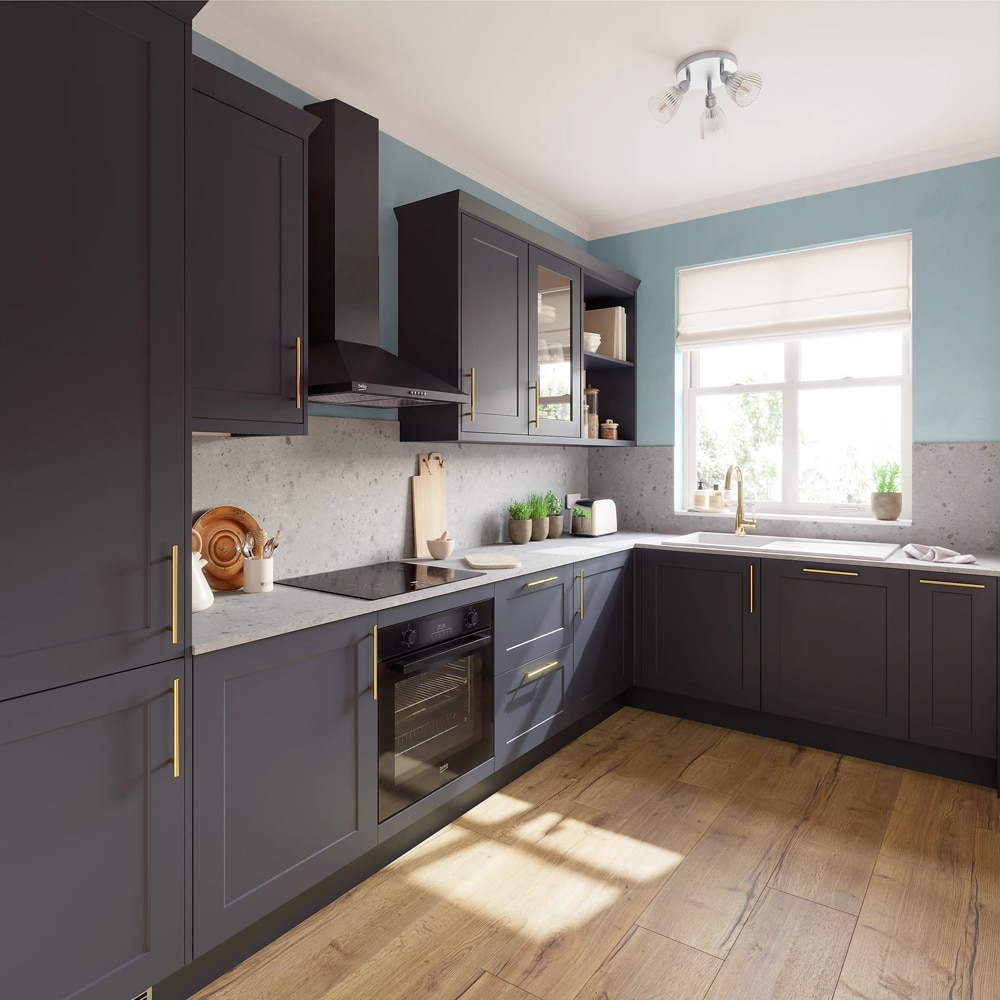 Front usa GOODHOME Artemisia, MDF, 59.7 x 62.6 x 1.8 cm, albastru