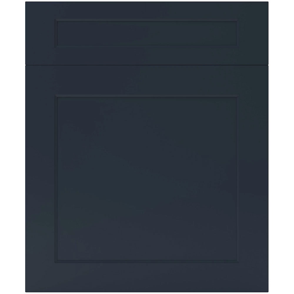 Front usa si sertar GOODHOME Artemisia, MDF, 59.7 x 71.5 x 1.8 cm, albastru inchis
