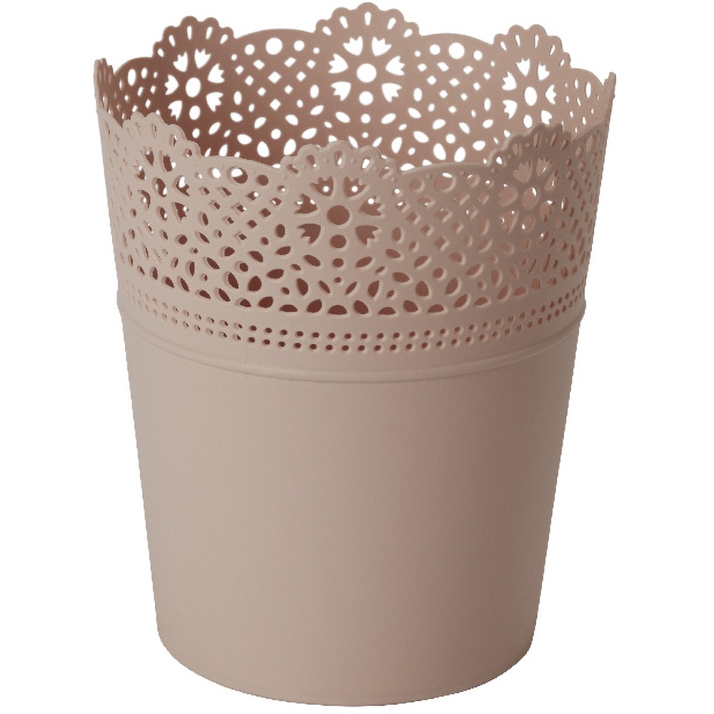 Ghiveci flori GOODHOME Dantela, plastic, D 18 cm, roz