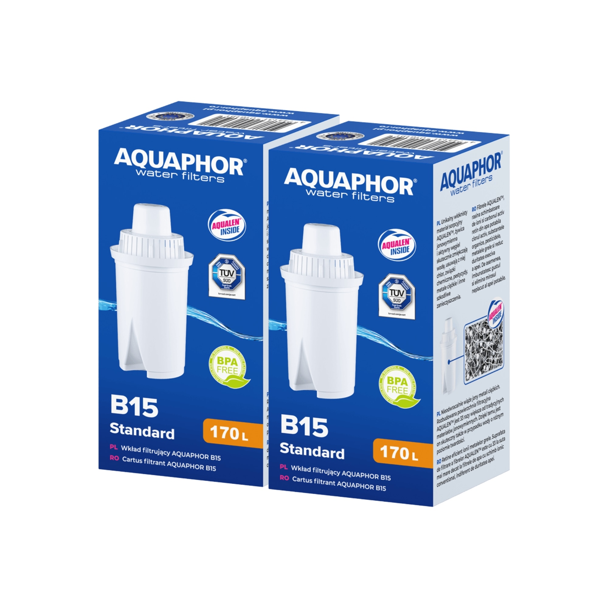 Set 2 cartuse B15 pentru cana filtrata • Unibond
