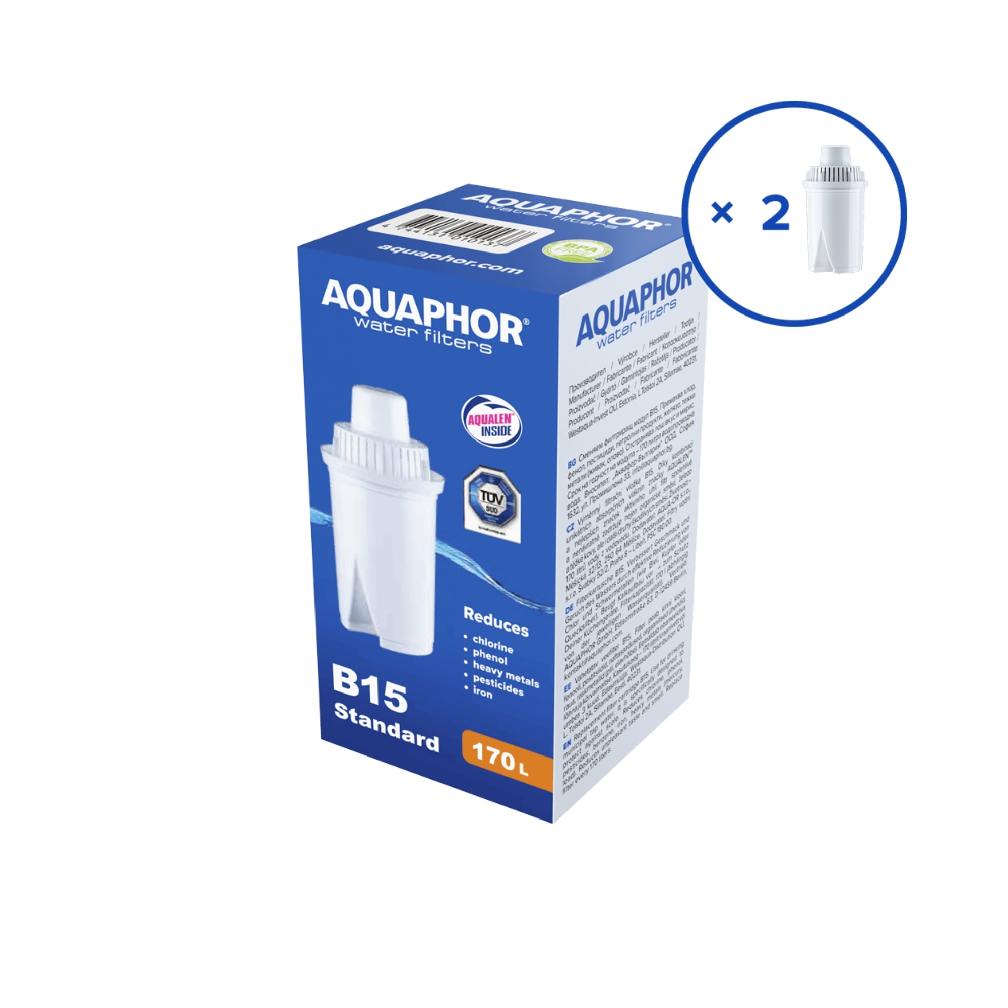 Set 2 cartuse B15 pentru cana filtrata • Unibond