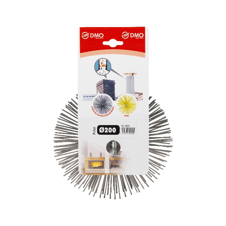 Perie de curatat cosuri de fum, otel, ? 200 mm  DMO