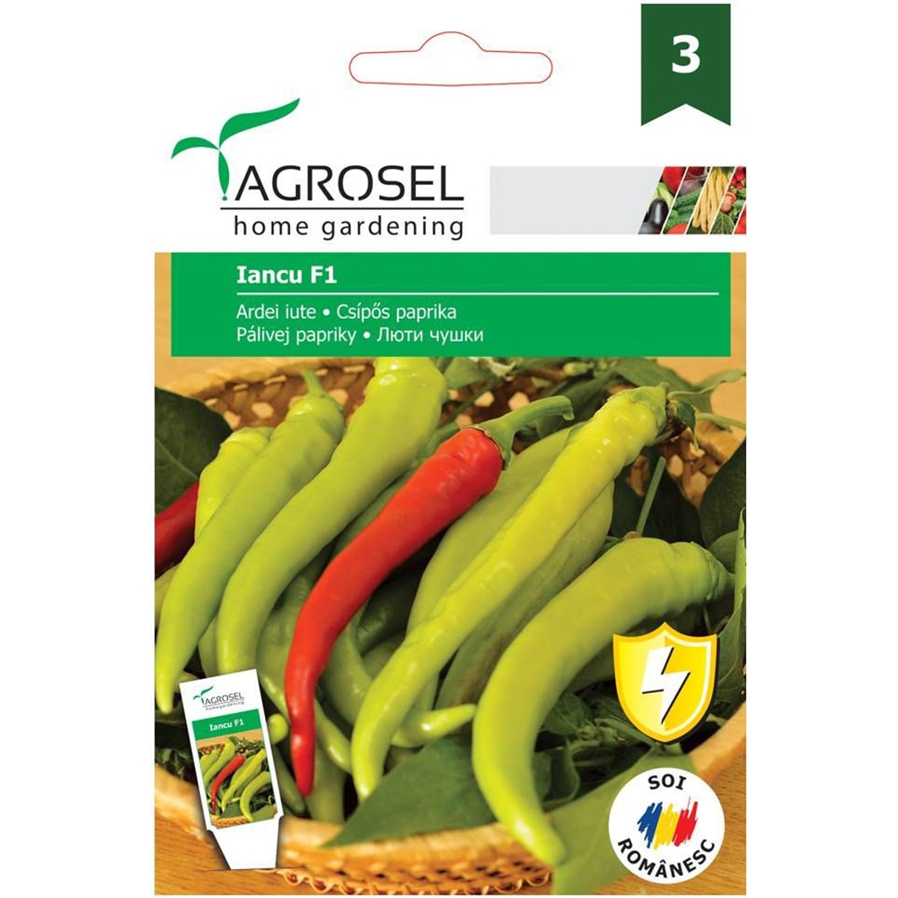 Seminte legume ardei iute Iancu F1 AGROSEL, 15 seminte
