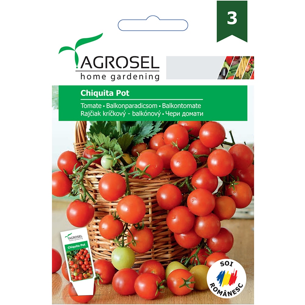 Seminte legume rosii cherry Chiquita Pot AGROSEL, 0.5g