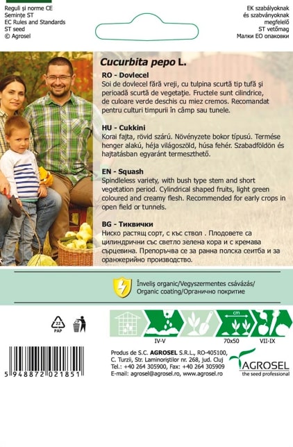 Seminte dovlecel Radu  Agrosel