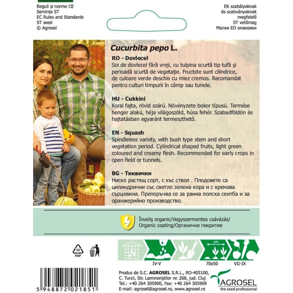 Seminte legume dovlecel Radu AGROSEL, 4g
