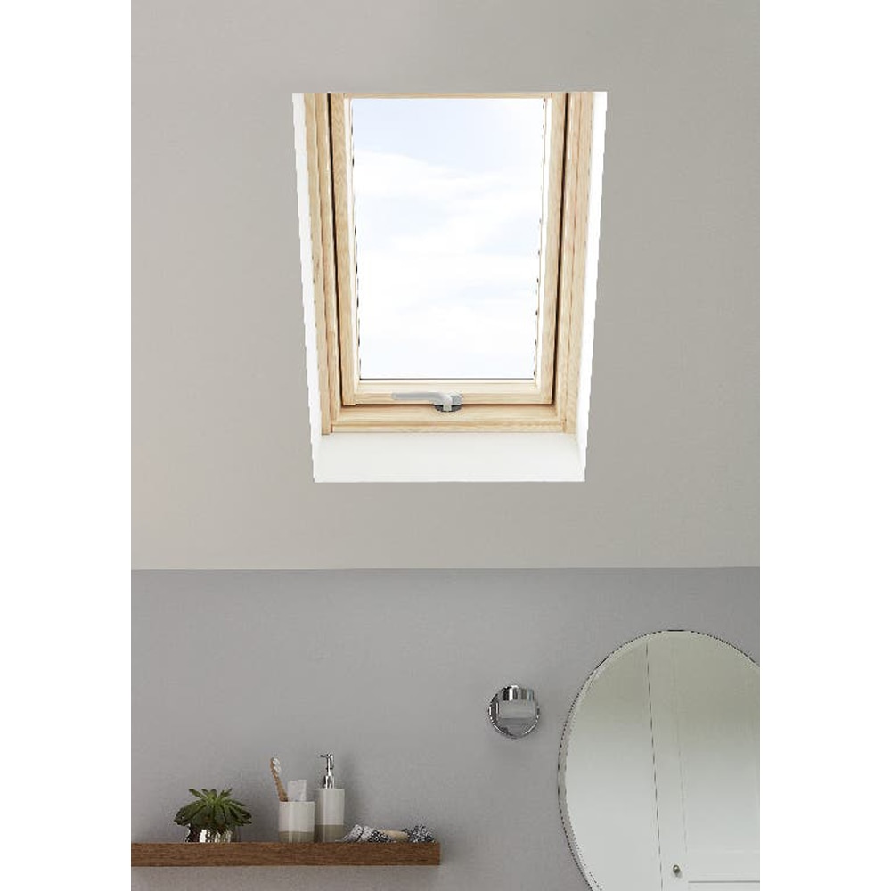 Fereastra mansarda lemn SITE, sticla securizata simpla, 540x780 mm, pin natur, deschidere pivotanta jos