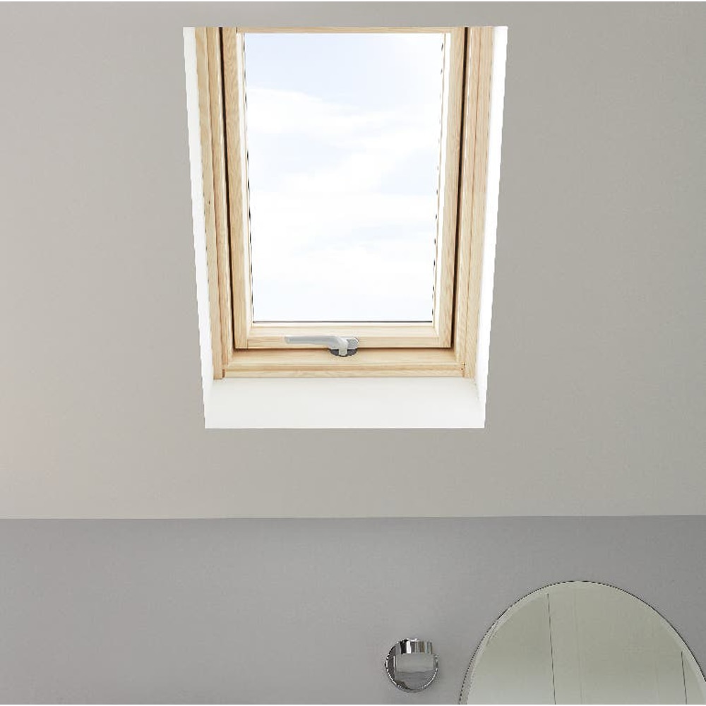 Fereastra mansarda lemn SITE, sticla securizata simpla, 540x780 mm, pin natur, deschidere pivotanta jos