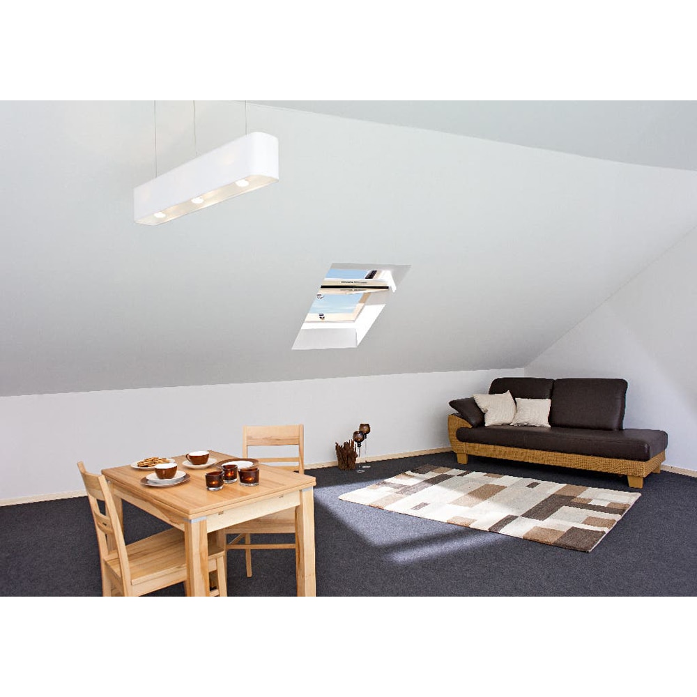 Fereastra mansarda lemn SITE, sticla securizata dubla laminata, 780x1400 mm, antracit, deschidere batanta in jos