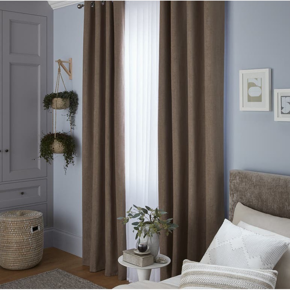 Draperie GOODHOME Pahea, 135 x 260 cm, maro