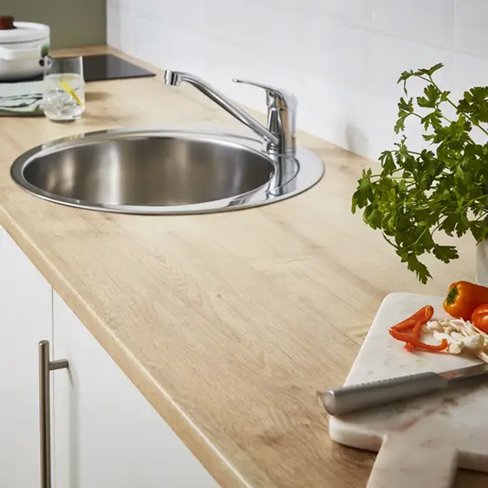 Cant pentru blat GOODHOME, 240 x 3 x 0.5cm, ABS, stejar