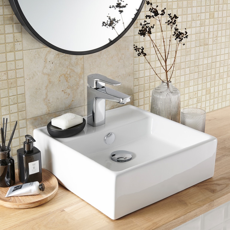 Travertin interior, bej, piatra naturala, patrat, 30.5 x 30.5 cm x 8 mm  GoodHome 