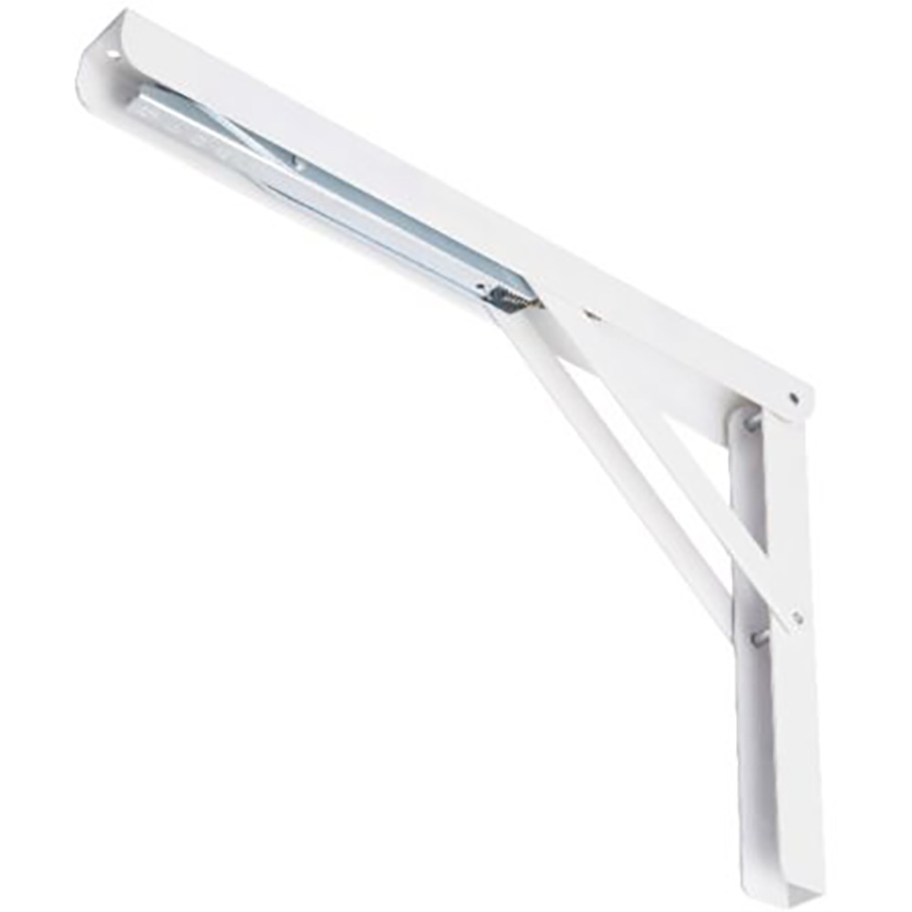 Suport pliabil pentru raft GOODHOME Squiz, 15 x 20 x 15.8 cm, sarcina maxima 200 kg, otel, alb