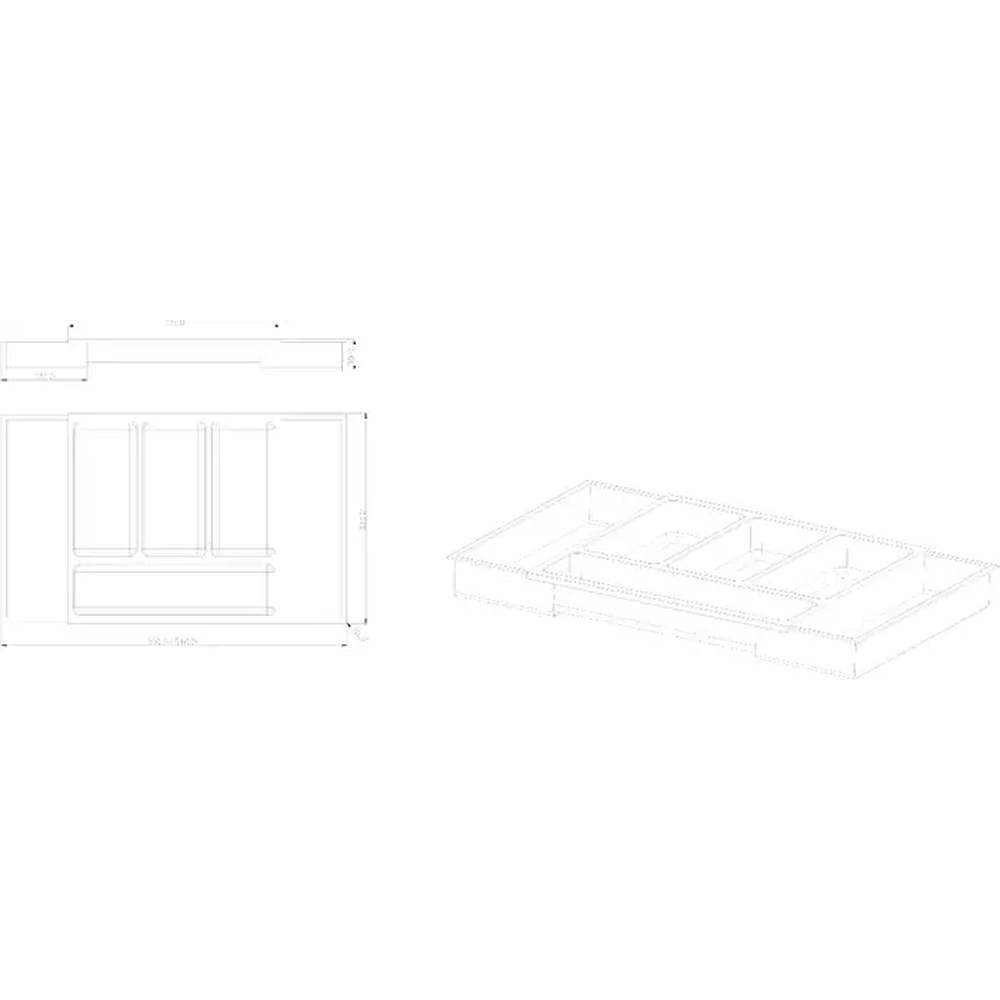 Suport tacamuri extensibil GOODHOME Nitaki 100666895, 35x33cm, gri