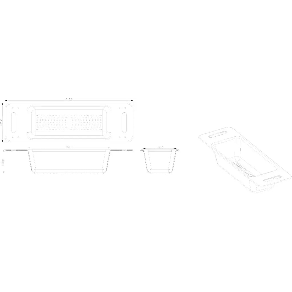 Strecuratoare chiuveta GOODHOME Datil, polipropilena, 54.5 x 16.5 cm, antracit