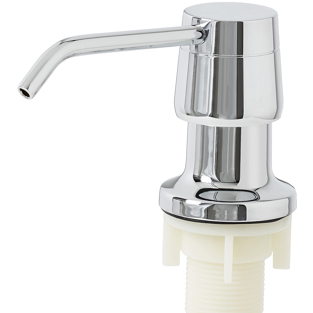 Dozator pentru detergent vase Datil GOODHOME, 27 x 5.5 x 12 cm, crom, alb