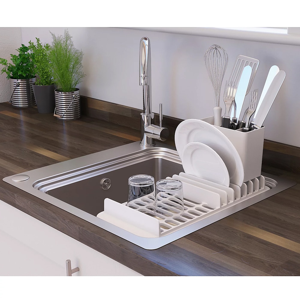 Chiuveta bucatarie GoodHome Romesco, 1 cuva, accesorii, inox