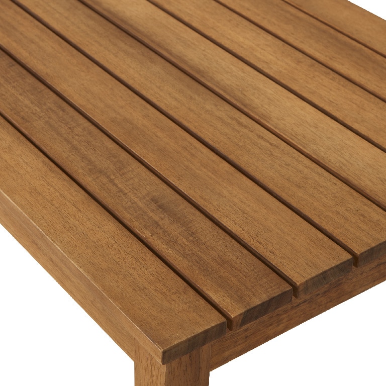 Set mobilier gradina/terasa/balcon, culoare maro, lemn, 4 persoane, masa + 2 fotolii + banca, include perne • GoodHome Denia