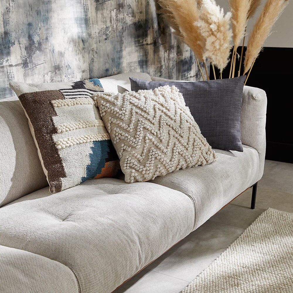 Perna decorativa Chambray, 35 x 35 cm, gri