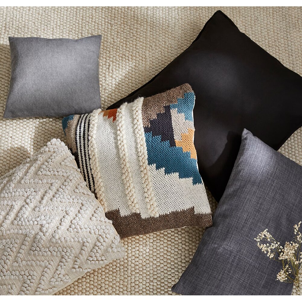 Perna decorativa Chambray, 35 x 35 cm, gri