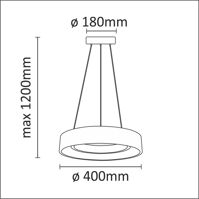 Lustra tip pendul, Negru, 20 W, 1 x • Polux Bodo