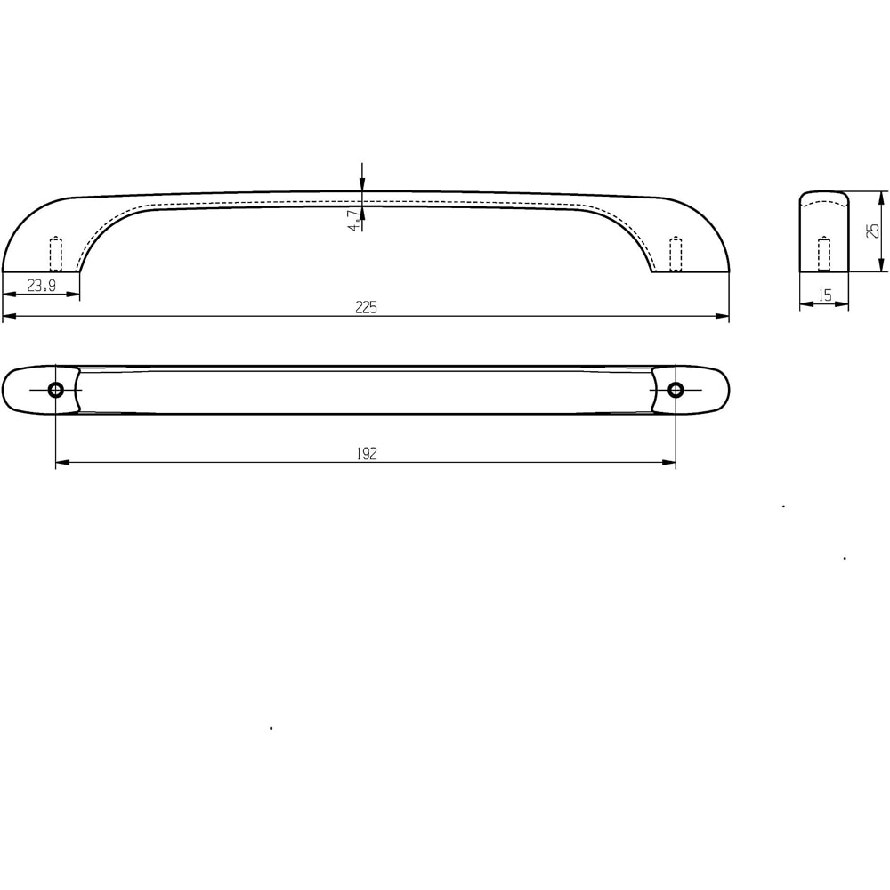 Maner GOODHOME Condio, aluminiu, 22.5 cm, negru