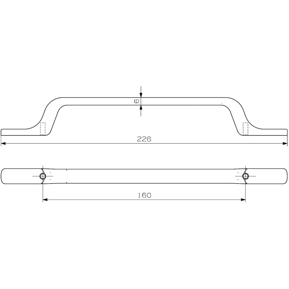 Maner GOODHOME Vincotto, aluminiu, 22.6 cm, gri