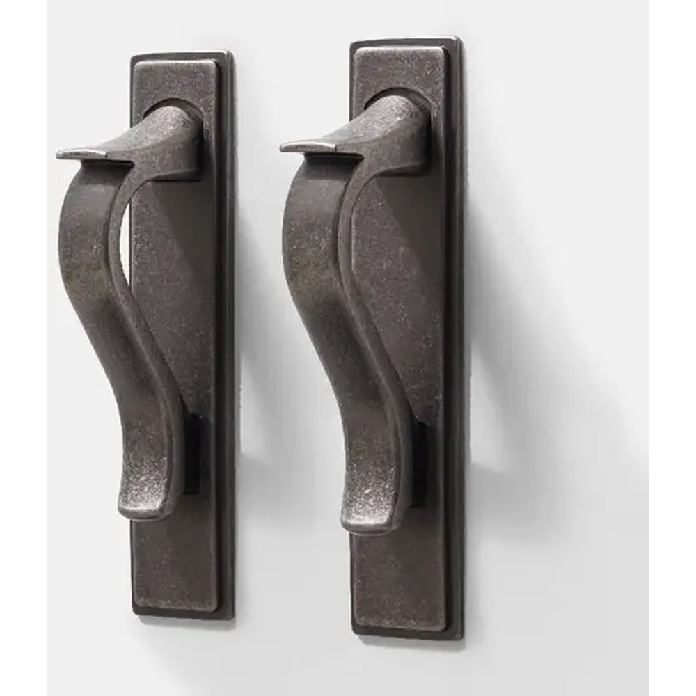 Set manere GOODHOME Toum, aluminiu, 11.5 cm, gri, 2 bucati